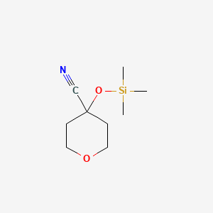 4-((Trimethylsilyl)oxy)tetrahydro-2H-pyran-4-carbonitrile