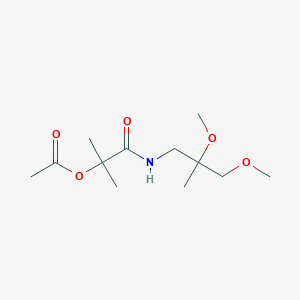 molecular formula C12H23NO5 B2950057 1-[(2,3-Dimethoxy-2-methylpropyl)carbamoyl]-1-methylethyl acetate CAS No. 2034451-87-9