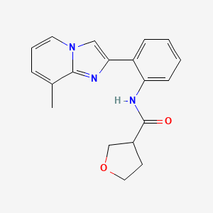 molecular formula C19H19N3O2 B2950065 N-(2-(8-methylimidazo[1,2-a]pyridin-2-yl)phenyl)tetrahydrofuran-3-carboxamide CAS No. 1795443-52-5