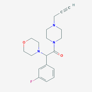 2-(3-Fluorophenyl)-2-morpholin-4-yl-1-(4-prop-2-ynylpiperazin-1-yl)ethanone