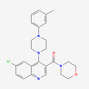 (6-Chloro-4-(4-(m-tolyl)piperazin-1-yl)quinolin-3-yl)(morpholino)methanone
