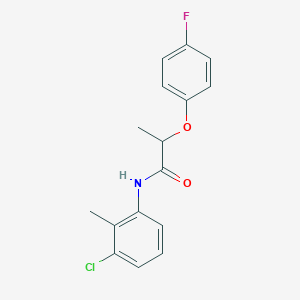 molecular formula C16H15ClFNO2 B2950075 N-(3-chloro-2-methylphenyl)-2-(4-fluorophenoxy)propanamide CAS No. 617696-00-1