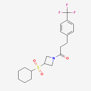 1-(3-(Cyclohexylsulfonyl)azetidin-1-yl)-3-(4-(trifluoromethyl)phenyl)propan-1-one