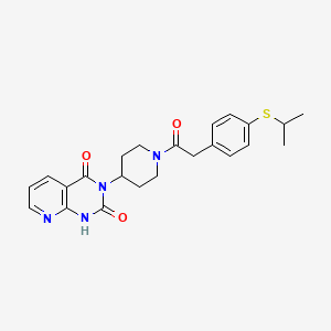 3-(1-(2-(4-(isopropylthio)phenyl)acetyl)piperidin-4-yl)pyrido[2,3-d]pyrimidine-2,4(1H,3H)-dione