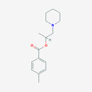 molecular formula C16H23NO2 B295008 1-(Piperidin-1-yl)propan-2-yl 4-methylbenzoate 