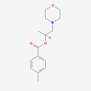 molecular formula C15H21NO3 B295009 1-Methyl-2-(4-morpholinyl)ethyl 4-methylbenzoate 