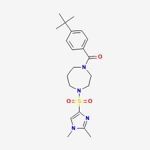 (4-(tert-butyl)phenyl)(4-((1,2-dimethyl-1H-imidazol-4-yl)sulfonyl)-1,4-diazepan-1-yl)methanone