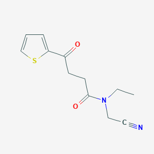 molecular formula C12H14N2O2S B2950107 N-(cyanomethyl)-N-ethyl-4-oxo-4-(thiophen-2-yl)butanamide CAS No. 1333731-67-1