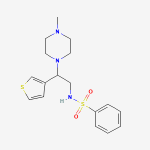 N-(2-(4-methylpiperazin-1-yl)-2-(thiophen-3-yl)ethyl)benzenesulfonamide