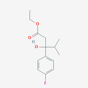 molecular formula C14H19FO3 B2950115 Ethyl 3-(4-fluorophenyl)-3-hydroxy-4-methylpentanoate CAS No. 1215772-11-4