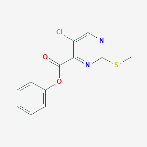 molecular formula C13H11ClN2O2S B2950120 2-Methylphenyl 5-chloro-2-(methylsulfanyl)pyrimidine-4-carboxylate CAS No. 838842-65-2