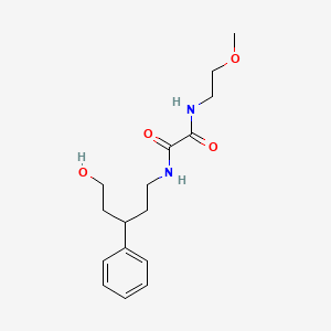 N1-(5-hydroxy-3-phenylpentyl)-N2-(2-methoxyethyl)oxalamide