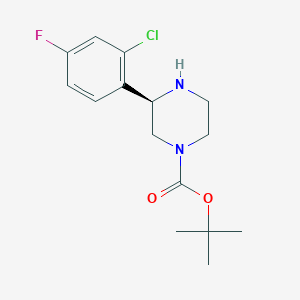molecular formula C15H20ClFN2O2 B2950124 Tert-butyl 3-(2-chloro-4-fluorophenyl)piperazine-1-carboxylate CAS No. 1557288-14-8