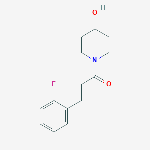 molecular formula C14H18FNO2 B2950125 3-(2-Fluorophenyl)-1-(4-hydroxypiperidin-1-yl)propan-1-one CAS No. 1368675-16-4