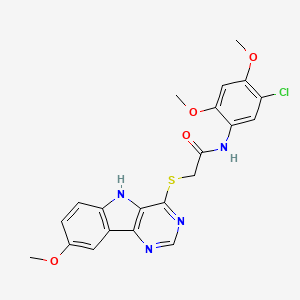 N-(5-chloro-2,4-dimethoxyphenyl)-2-((8-methoxy-5H-pyrimido[5,4-b]indol-4-yl)thio)acetamide
