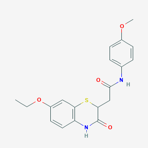 2-(7-ethoxy-3-oxo-3,4-dihydro-2H-1,4-benzothiazin-2-yl)-N-(4-methoxyphenyl)acetamide