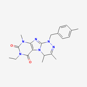 molecular formula C20H24N6O2 B2950145 7-ethyl-3,4,9-trimethyl-1-[(4-methylphenyl)methyl]-5,7,9-trihydro-4H-1,2,4-tri azino[4,3-h]purine-6,8-dione CAS No. 919024-76-3