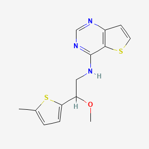 N-[2-Methoxy-2-(5-methylthiophen-2-yl)ethyl]thieno[3,2-d]pyrimidin-4-amine