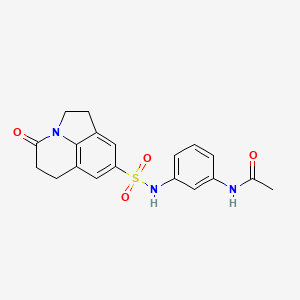N-(3-(4-oxo-2,4,5,6-tetrahydro-1H-pyrrolo[3,2,1-ij]quinoline-8-sulfonamido)phenyl)acetamide