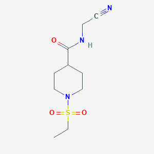 molecular formula C10H17N3O3S B2950155 N-(Cyanomethyl)-1-ethylsulfonylpiperidine-4-carboxamide CAS No. 2224167-02-4
