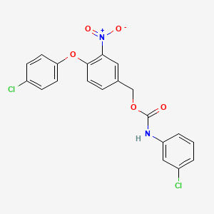 [4-(4-chlorophenoxy)-3-nitrophenyl]methyl N-(3-chlorophenyl)carbamate