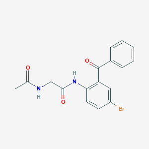 2-acetamido-N-(2-benzoyl-4-bromophenyl)acetamide