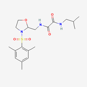 N1-isobutyl-N2-((3-(mesitylsulfonyl)oxazolidin-2-yl)methyl)oxalamide