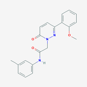 molecular formula C20H19N3O3 B2950171 2-(3-(2-methoxyphenyl)-6-oxopyridazin-1(6H)-yl)-N-(m-tolyl)acetamide CAS No. 899990-18-2