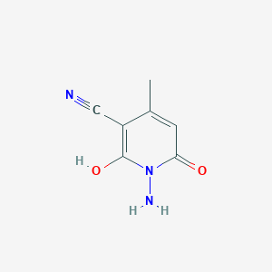molecular formula C7H7N3O2 B2950172 1-Amino-6-hydroxy-4-methyl-2-oxo-1,2-dihydropyridine-3-carbonitrile CAS No. 1562-24-9