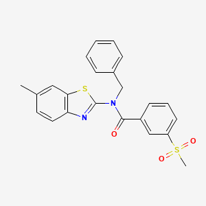 N-benzyl-N-(6-methylbenzo[d]thiazol-2-yl)-3-(methylsulfonyl)benzamide