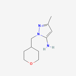 molecular formula C10H17N3O B2950179 3-Methyl-1-(oxan-4-ylmethyl)-1H-pyrazol-5-amine CAS No. 1249076-75-2