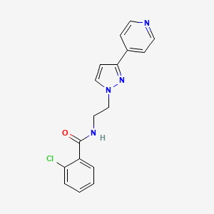 2-chloro-N-(2-(3-(pyridin-4-yl)-1H-pyrazol-1-yl)ethyl)benzamide