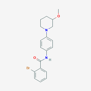 2-bromo-N-(4-(3-methoxypiperidin-1-yl)phenyl)benzamide