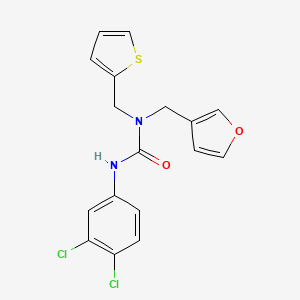 3-(3,4-Dichlorophenyl)-1-(furan-3-ylmethyl)-1-(thiophen-2-ylmethyl)urea