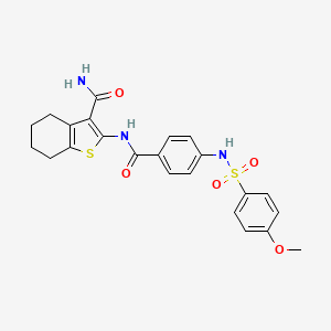 2-(4-(4-Methoxyphenylsulfonamido)benzamido)-4,5,6,7-tetrahydrobenzo[b]thiophene-3-carboxamide