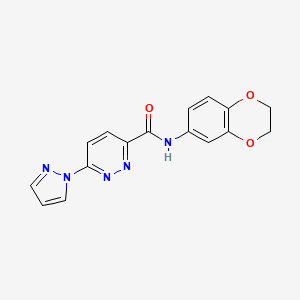 N-(2,3-dihydrobenzo[b][1,4]dioxin-6-yl)-6-(1H-pyrazol-1-yl)pyridazine-3-carboxamide