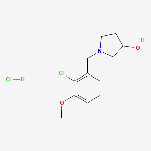 molecular formula C12H17Cl2NO2 B2950213 1-(2-Chloro-3-methoxybenzyl)pyrrolidin-3-ol hydrochloride CAS No. 2320923-47-3