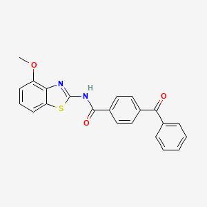 molecular formula C22H16N2O3S B2950220 4-benzoyl-N-(4-methoxy-1,3-benzothiazol-2-yl)benzamide CAS No. 313274-83-8