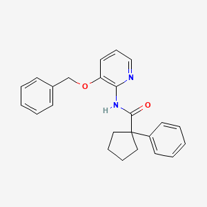 molecular formula C24H24N2O2 B2950222 1-phenyl-N-(3-phenylmethoxypyridin-2-yl)cyclopentane-1-carboxamide CAS No. 1023479-25-5