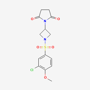 1-(1-((3-Chloro-4-methoxyphenyl)sulfonyl)azetidin-3-yl)pyrrolidine-2,5-dione