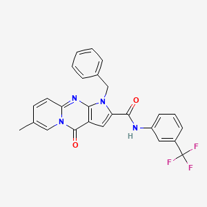 1-benzyl-7-methyl-4-oxo-N-(3-(trifluoromethyl)phenyl)-1,4-dihydropyrido[1,2-a]pyrrolo[2,3-d]pyrimidine-2-carboxamide