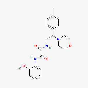 molecular formula C22H27N3O4 B2950233 N1-(2-methoxyphenyl)-N2-(2-morpholino-2-(p-tolyl)ethyl)oxalamide CAS No. 941870-97-9