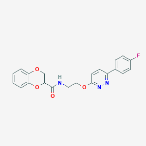 N-(2-((6-(4-fluorophenyl)pyridazin-3-yl)oxy)ethyl)-2,3-dihydrobenzo[b][1,4]dioxine-2-carboxamide