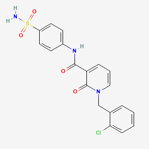 molecular formula C19H16ClN3O4S B2950238 1-(2-chlorobenzyl)-2-oxo-N-(4-sulfamoylphenyl)-1,2-dihydropyridine-3-carboxamide CAS No. 1005300-72-0