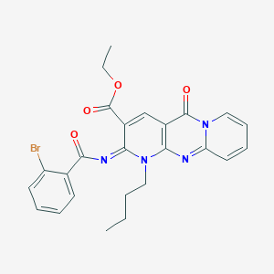 (Z)-ethyl 2-((2-bromobenzoyl)imino)-1-butyl-5-oxo-2,5-dihydro-1H-dipyrido[1,2-a:2',3'-d]pyrimidine-3-carboxylate
