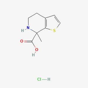 7-methyl-4H,5H,6H,7H-thieno[2,3-c]pyridine-7-carboxylic acid hydrochloride