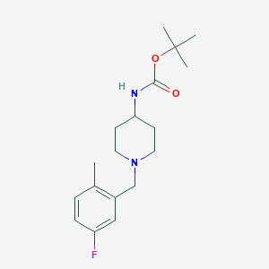 molecular formula C18H27FN2O2 B2950248 tert-Butyl 1-(5-fluoro-2-methylbenzyl)piperidin-4-ylcarbamate CAS No. 1286274-68-7
