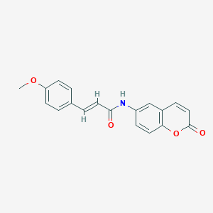 molecular formula C19H15NO4 B2950254 (2E)-3-(4-methoxyphenyl)-N-(2-oxo-2H-chromen-6-yl)prop-2-enamide CAS No. 924821-68-1