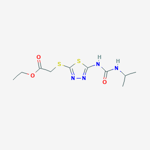 Ethyl 2-[(5-{[(isopropylamino)carbonyl]amino}-1,3,4-thiadiazol-2-yl)sulfanyl]acetate