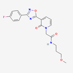 2-(3-(3-(4-fluorophenyl)-1,2,4-oxadiazol-5-yl)-2-oxopyridin-1(2H)-yl)-N-(3-methoxypropyl)acetamide
